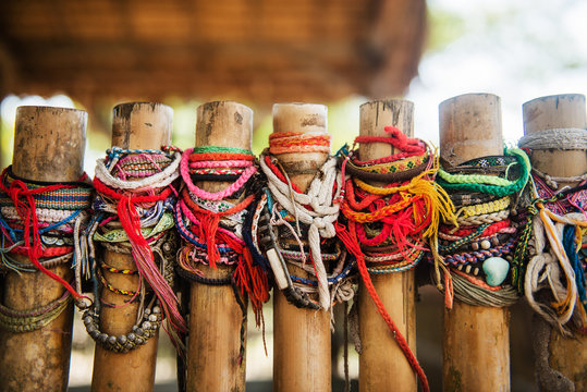 Bracelets Left by Visitors at Choeung Ek Killing Fields, Cambodia