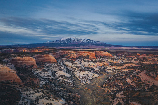 Utah's sandstone landscape from above