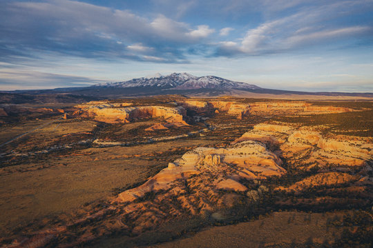 Utah's sandstone landscape from above