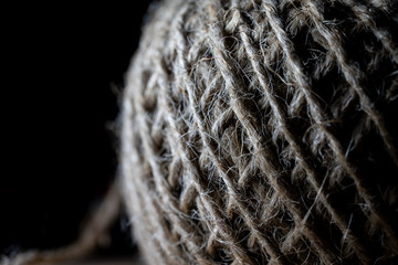 bobbin with rope macro photography