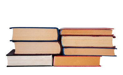 Old books on a white background, with no text, ready to use.