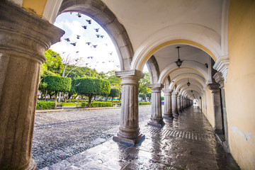 Architecture of building, Central Park, Antigua, Guatemala