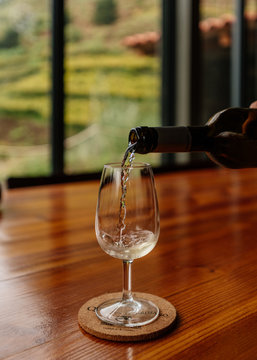 Wine Pour at Portuguese Vineyard