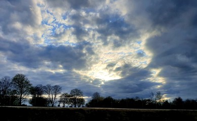 Beautiful sky on a spring day