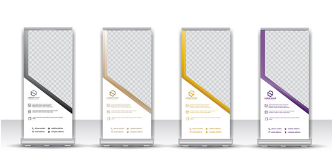 luxury business roll up stand banner design template
