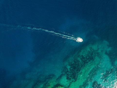Aegean sea from above, Greece