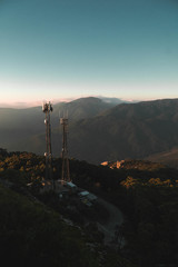 radio tower sunset 
