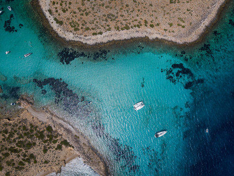 Aegean sea from above, Greece