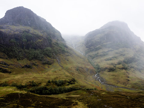Three Sisters Of Glencoe, on a wet day