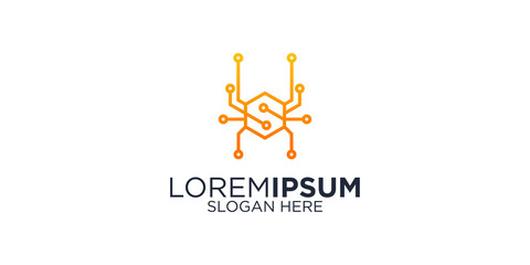 Spider tech logo design  templates