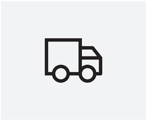 Fast shipping delivery truck. Set of Line icons. Vector illustration for apps and websites