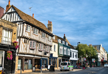 Fototapeta premium Traditional houses in Cambridge, England