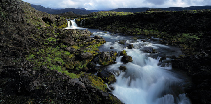the river Rang&middot; in the highlands of Iceland