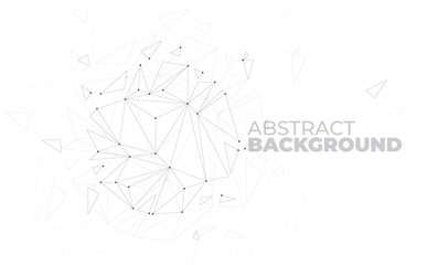 Abstract triangles space low poly, color background with connecting dots and lines. Light connection structure. Polygonal vector background.