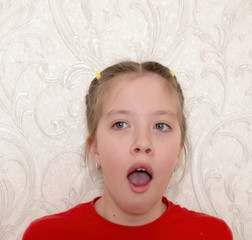 A young girl expresses a full range of emotions