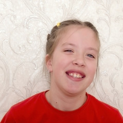 A young girl expresses a full range of emotions