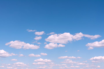 Blue sky with white clouds. Concept landscape, abstraction.