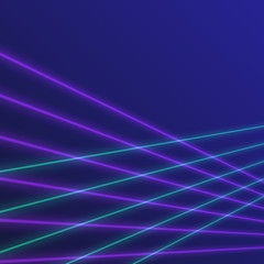 minimalistic retro laser beams on blue background