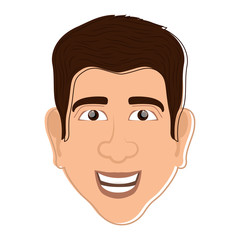 Isolated man cartoon
