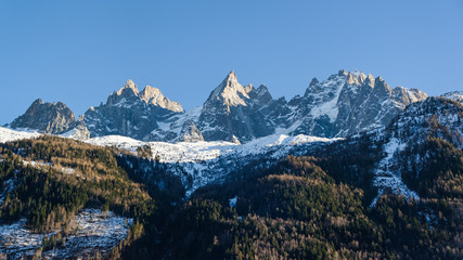 Paysage des Alpes françaises en hiver