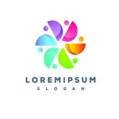 Business people logo design ready to use