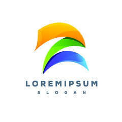 Letter Z colorful logo design ready to use