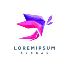 Obraz premium Colorful butterfly logo design ready to use