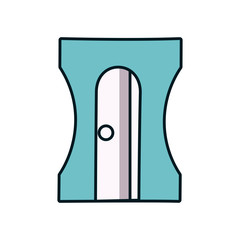 pencil sharpener icon, line and fill style