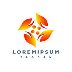 Orange team logo design ready to use