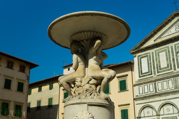 Fountain near the church of S. Andrea in Empoli, Tuscany, Italy