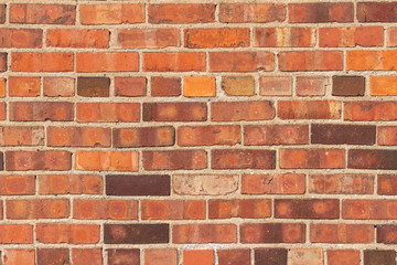 Obraz premium Rustykalny kolor czerwony antyczne gliniane ściany z cegły tekstury tła z wygląd shabby chic.