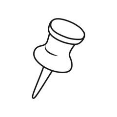 Stationary pin icon, line style