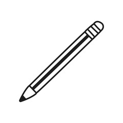 Stationary concept, pencil icon, line style