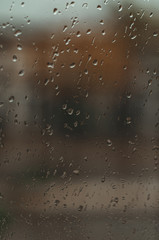raindrops on window