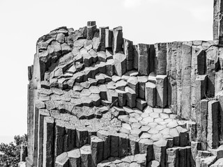 Basalt organ pipes of Panska skala near Kamenicky Senov, Czech Republic