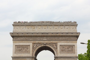 Fototapeta na wymiar The Observation Deck, on the Arc de Triomphe, Paris, France