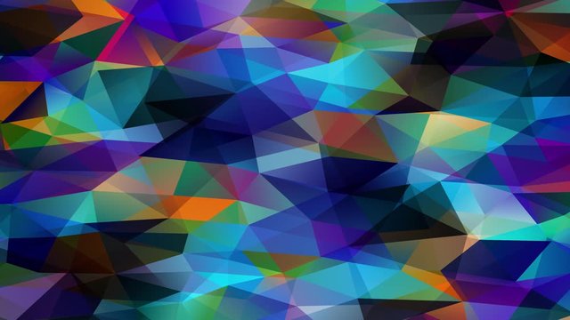 Immersive Zoom Effect Of 3D Polygon Design Similar Towards Mini Scale Prisma Pyramids Forming A Polychrome Channel Of Geometric Forms