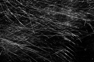 Fototapeta premium white scratches isolated on black background