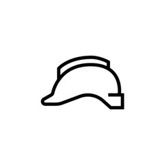 Safety icon symbol in linear, lineout icon style isolated on white background