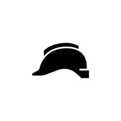 Safety icon symbol in black flat shape icon style design isolated on white background