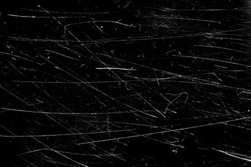 white scratches isolated on black background