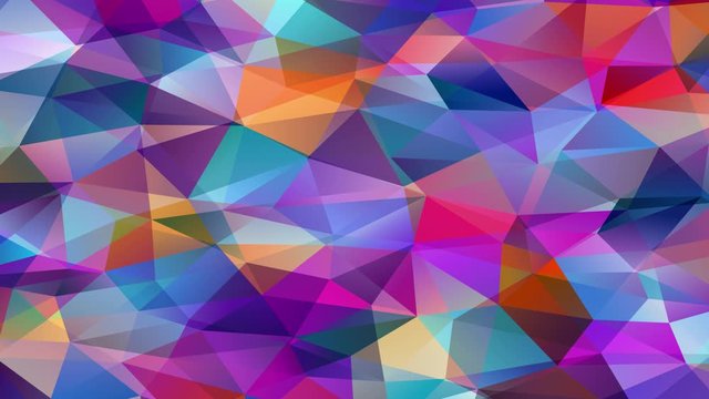 Interlaced Kaleidoscopic Motion Of Stunning Conceptual Collage With Geometric 3D Hexagons And Pyramid Forms Created With Small Triangles Of Opposite Colors Put Together