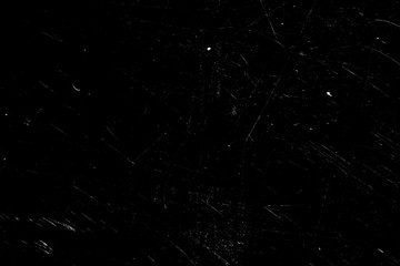 white scratches isolated on black background