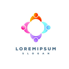 People colorful logo design ready to use