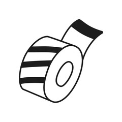 Stationary concept, adhesive tape icon, line style