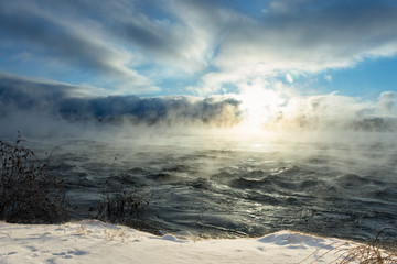 Lever de soleil fleuve saint laurent