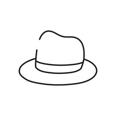 elegant hat icon, line style