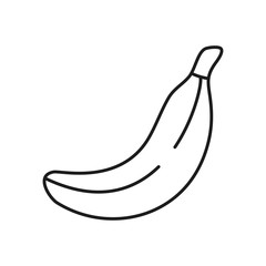 banana fruit icon, line style