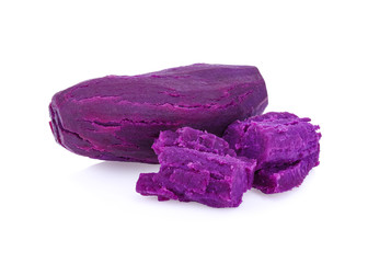 purple sweet potato isolated on white background