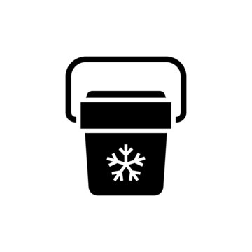 recommend clip art: Freezer bag icon in black flat shape design isolated on white background